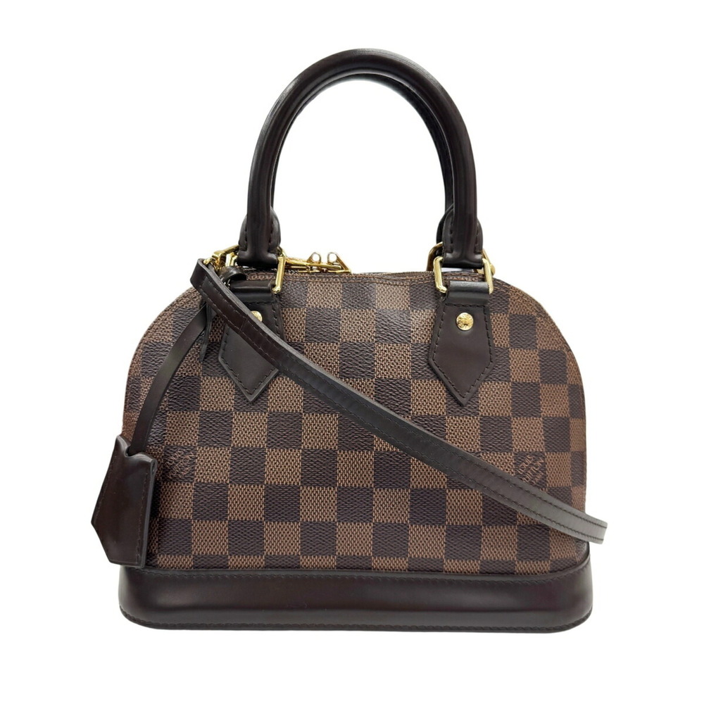 LOUIS VUITTON Damier Alma BB N41211 Ebene Shoulder Bag Handbag Brown Women's